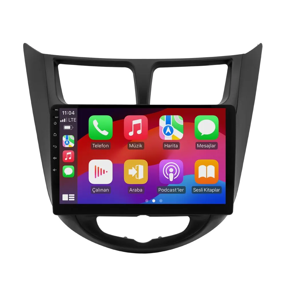 Hyundai Accent Blue 2011-17 9" Android Auto Apple CarPlay multimedya sistemi - Sultanbeyli Pendik Kartal montaj