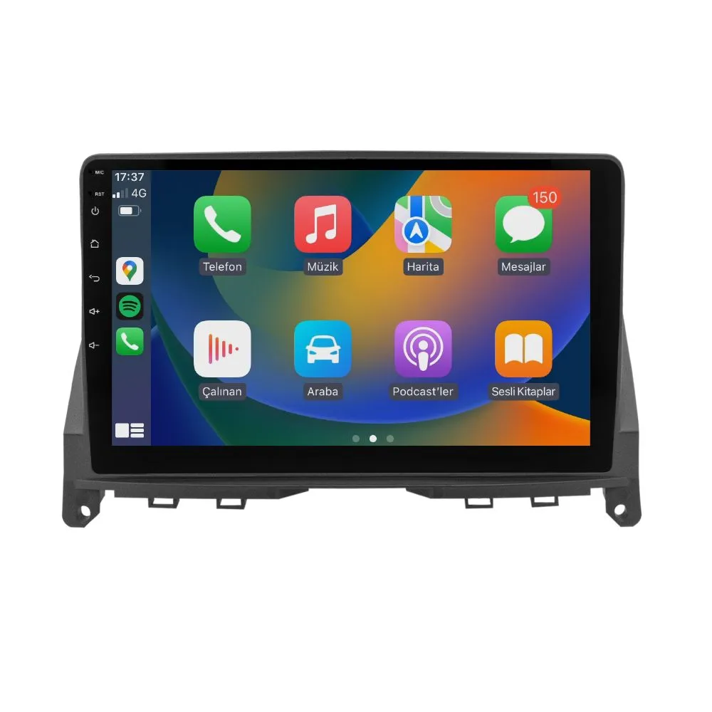Mercedes C Serisi W204 2005-11 9" Android Auto Apple CarPlay multimedya sistemi - Sultanbeyli Pendik Kartal montaj